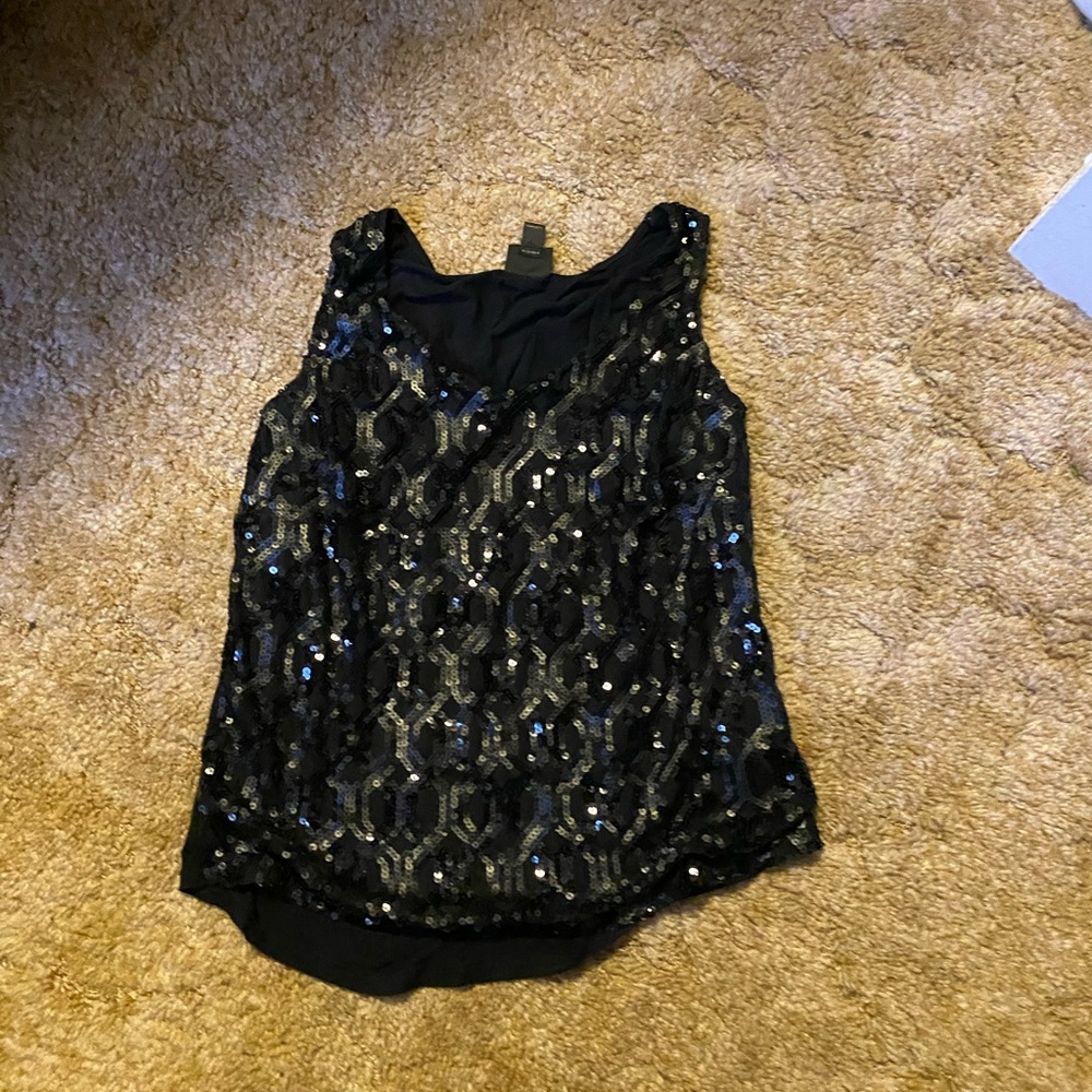 Black sequin top